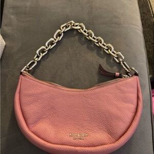 Kate Spade Pink Leather Shoulder Bag with Gold Chain